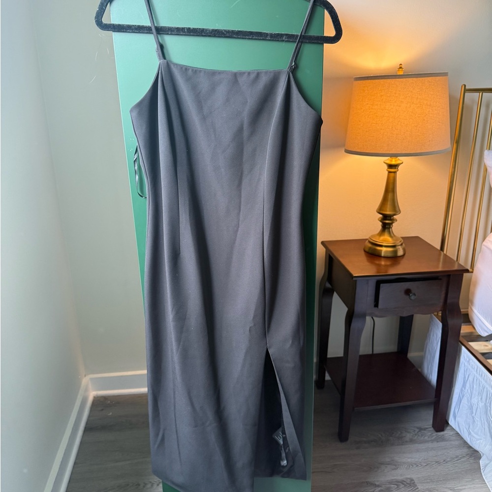 Bardot Black Spaghetti Strap Slip Dress